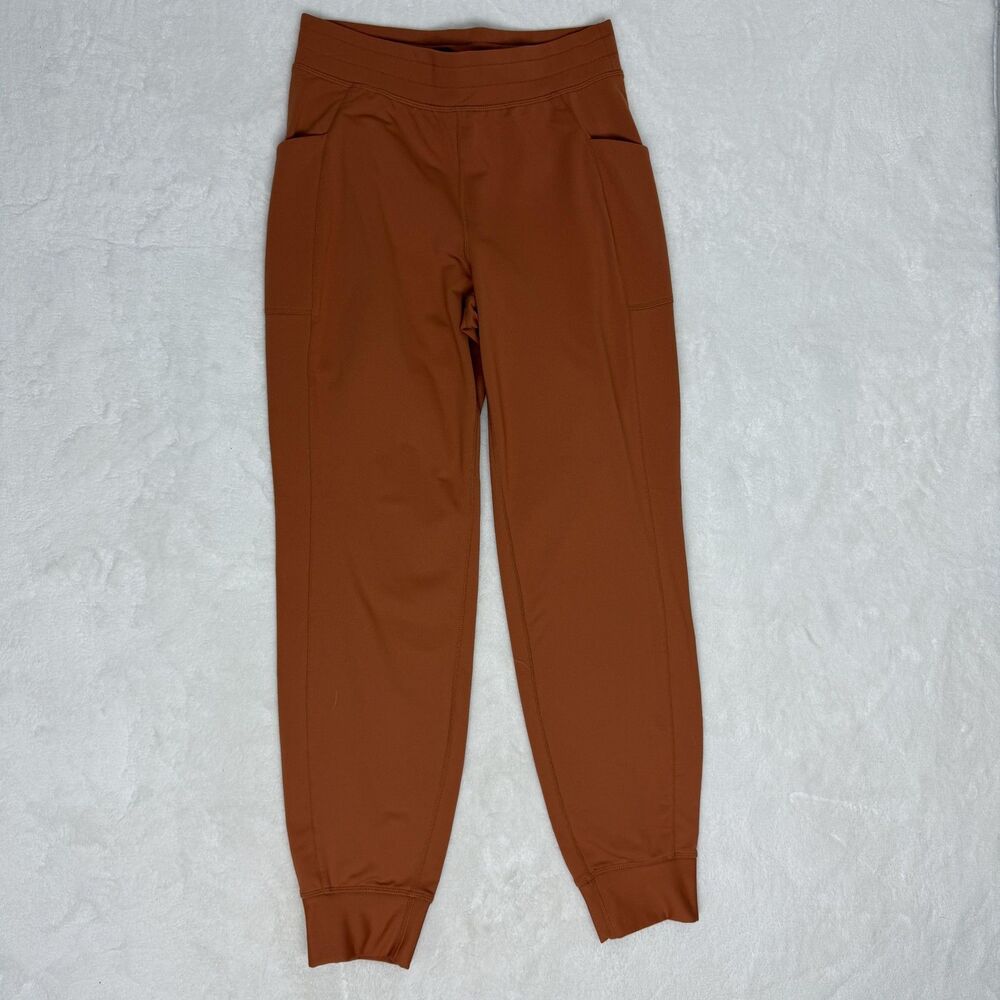 Fabletics Pants Womens XS Orange Jogger Knit Pull On Pockets Stretch Workout